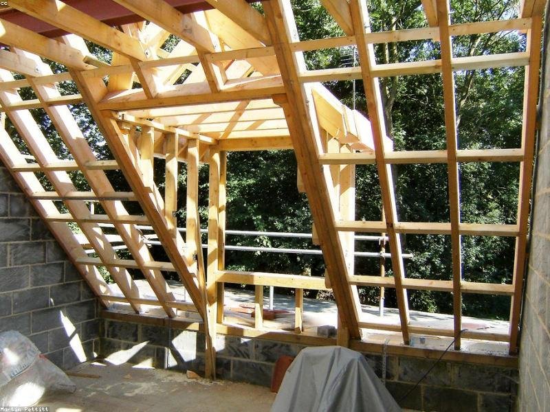 Construction insulation and waterproofing applied to a residential building